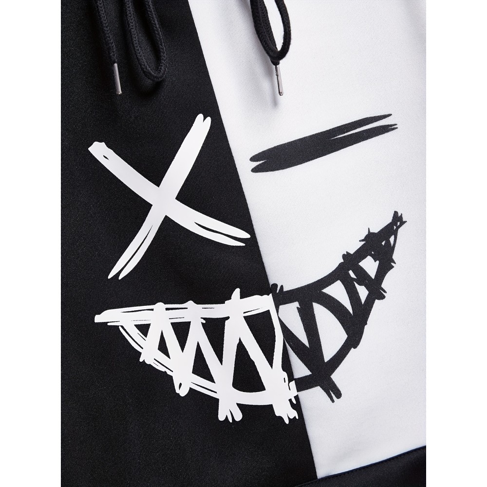 Creative Pattern Print, Men's 2Pcs Outfits, Casual Hoodies Long Sleeve Hooded Sweatshirt And Sweatpants Joggers Set For Spring Fall, Men's Clothing - Image 4