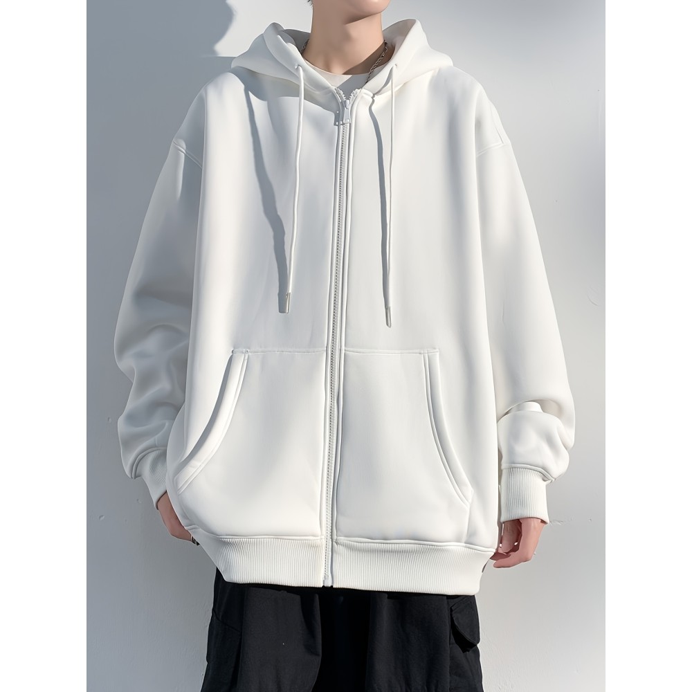 Men's Hooded Jacket Casual Long Sleeve Hoodies With Zipper Gym Sports Hooded Coat For Spring Fall - Image 4