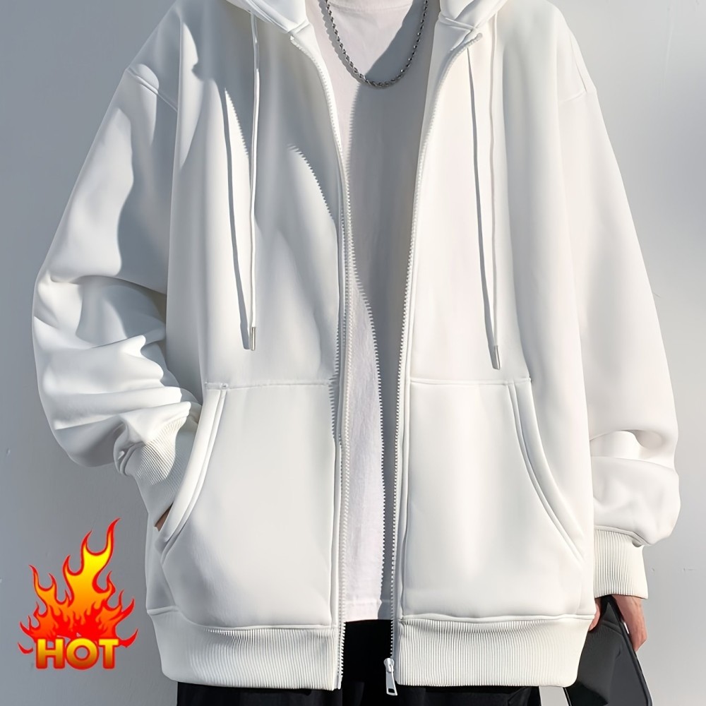 Men's Hooded Jacket Casual Long Sleeve Hoodies With Zipper Gym Sports Hooded Coat For Spring Fall - Image 6