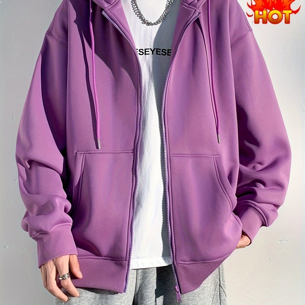 Men's Hooded Jacket Casual Long Sleeve Hoodies With Zipper Gym Sports Hooded Coat For Spring Fall - Image 9