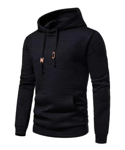 Waffle  Hoodie, Cool Hoodies For Men, Men's Casual Graphic Design Pullover Hooded Sweatshirt With Kangaroo Pocket Streetwear For Winter Fall, As Gifts