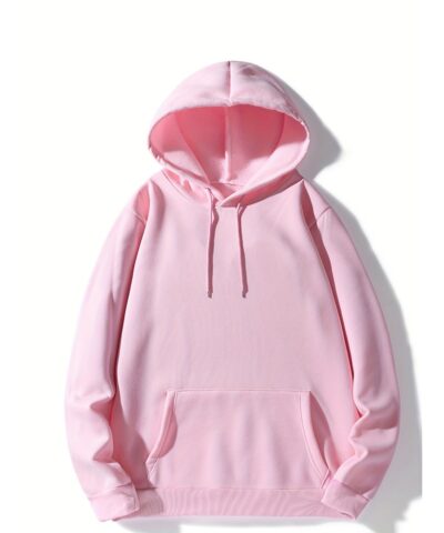 Hoodies For Men, Solid Color Hoodie, Men's Casual Pullover Hooded Sweatshirt With Kangaroo Pocket For Spring Fall, As Gifts