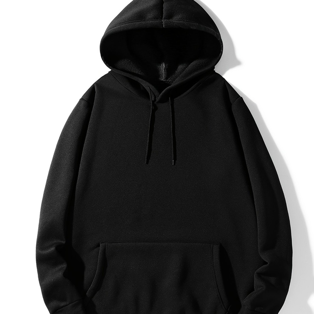 Hoodies For Men, Solid Color Hoodie, Men's Casual Pullover Hooded Sweatshirt With Kangaroo Pocket For Spring Fall, As Gifts - Image 12