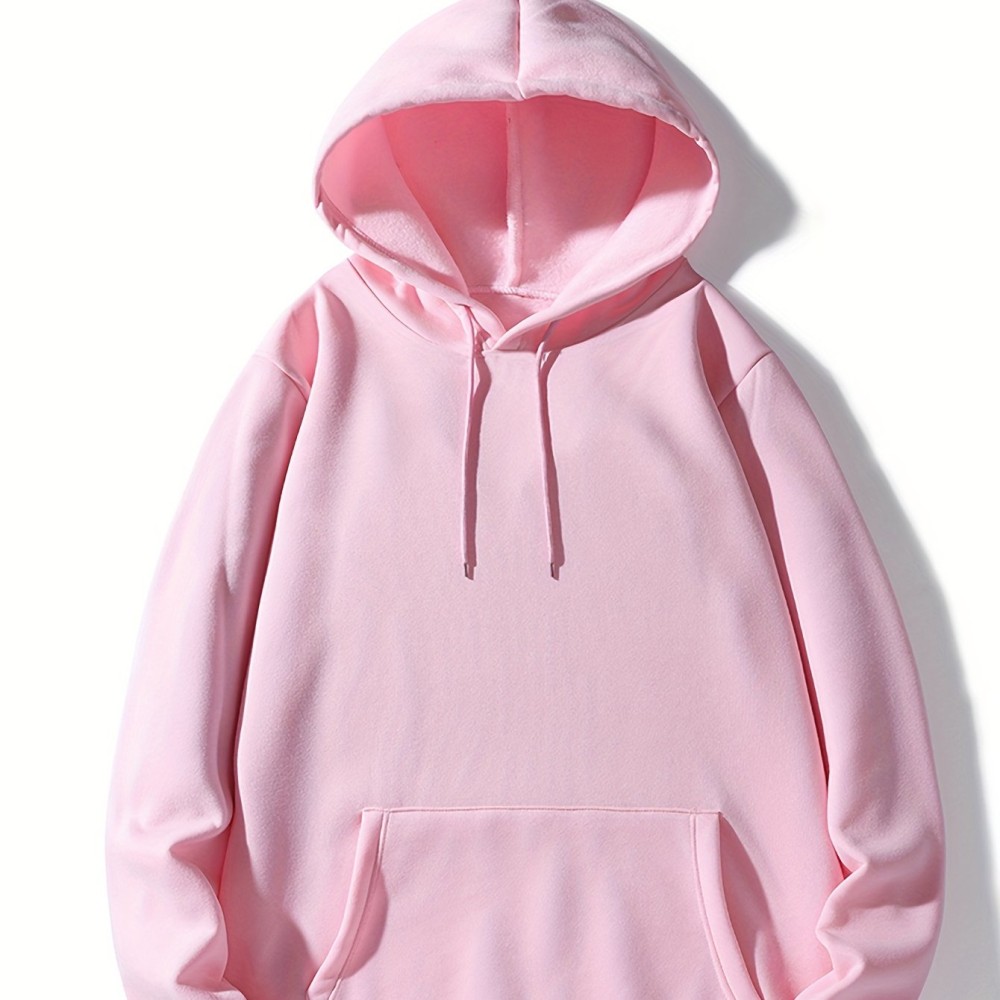 Hoodies For Men, Solid Color Hoodie, Men's Casual Pullover Hooded Sweatshirt With Kangaroo Pocket For Spring Fall, As Gifts - Image 6