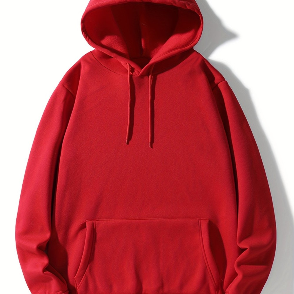 Hoodies For Men, Solid Color Hoodie, Men's Casual Pullover Hooded Sweatshirt With Kangaroo Pocket For Spring Fall, As Gifts - Image 7
