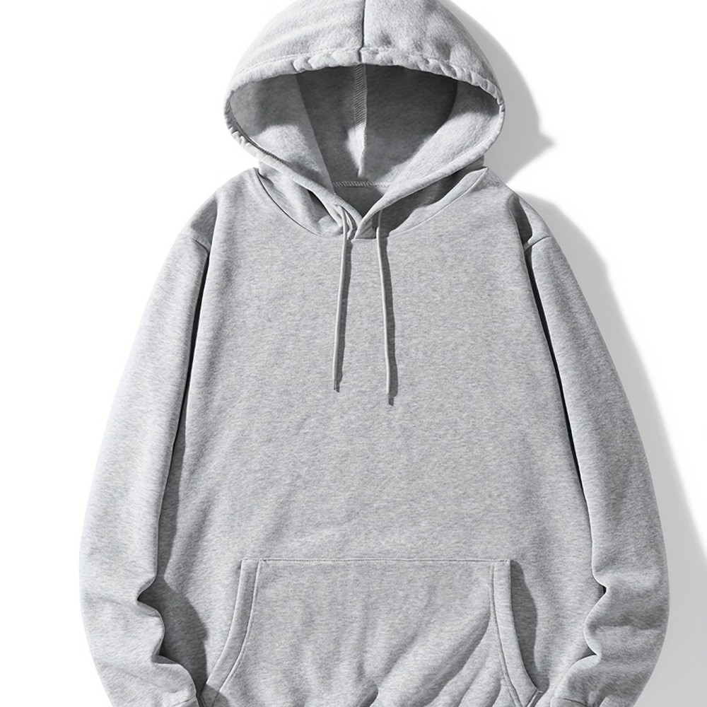 Hoodies For Men, Solid Color Hoodie, Men's Casual Pullover Hooded Sweatshirt With Kangaroo Pocket For Spring Fall, As Gifts - Image 10