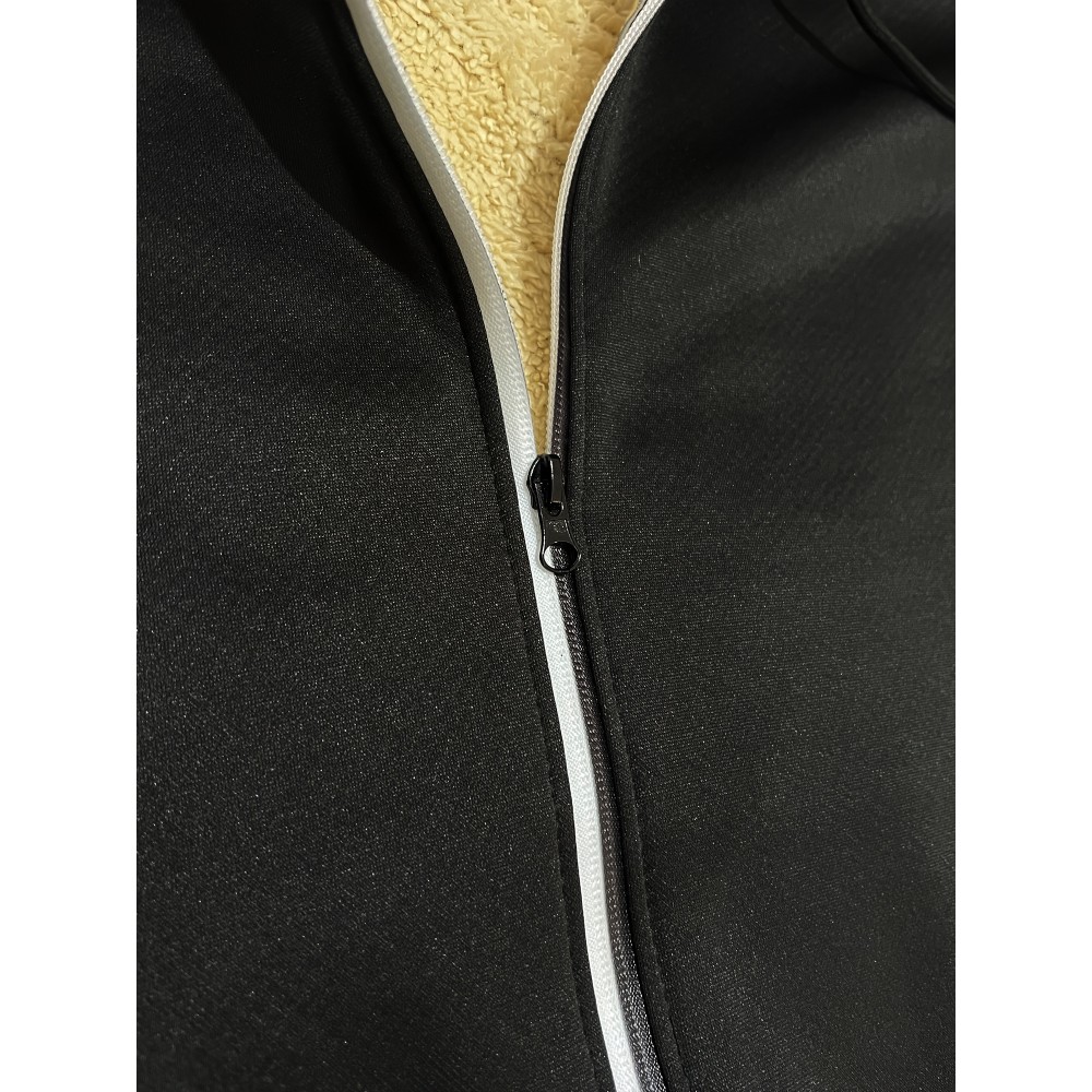 Lamb Velvet Autumn And Winter Sweater Men's Hooded New Trendy Handsome Solid Color Jacket Plus Velvet Thickened Clothes - Image 5