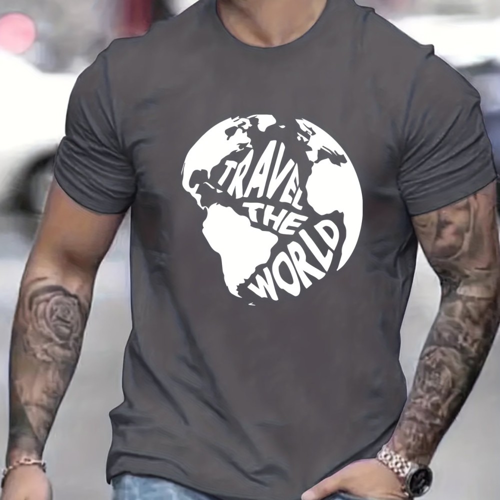 Ramen Lover Pattern Print Men's Comfy Slightly Stretch T-shirt, Graphic Tee Men's Summer Clothes, Men's Casual Outfits For Sports Fitness - Image 12