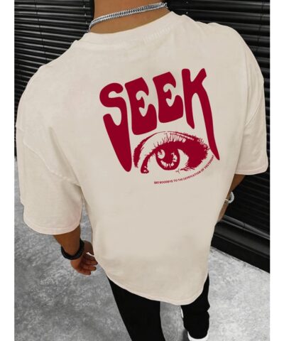 Eye Print, Men's Graphic Design Crew Neck Active T-shirt, Casual Comfy Tees Tshirts For Summer, Men's Clothing Tops For Daily Gym Workout Running